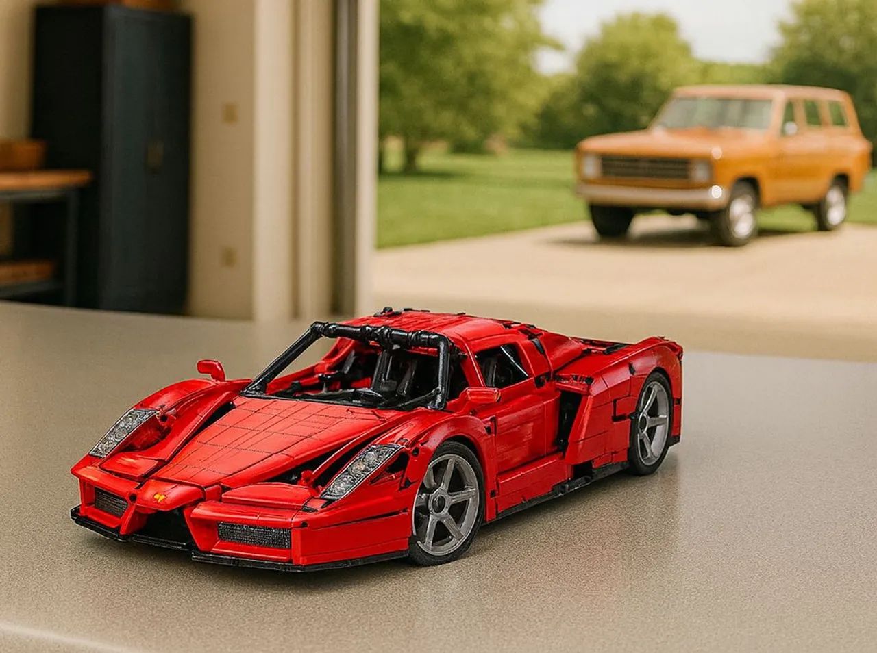 BLOCOS DE MONTAR FERRARI ENZO 4301 PEÇAS MODELO 10532 MARCA KBOX