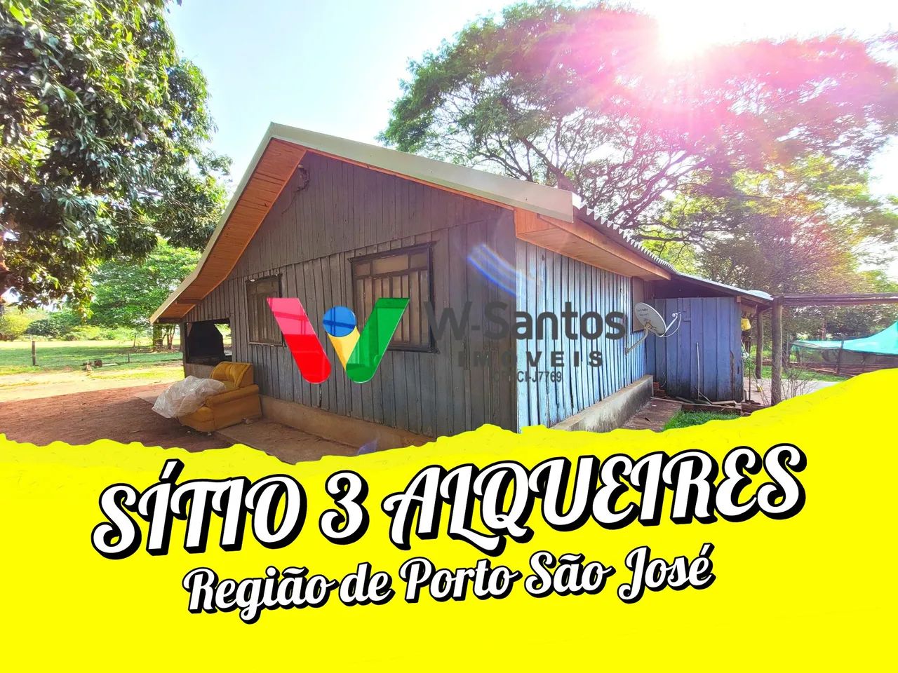 Sítio 3 alqueires próximo a Porto São José e São Pedro