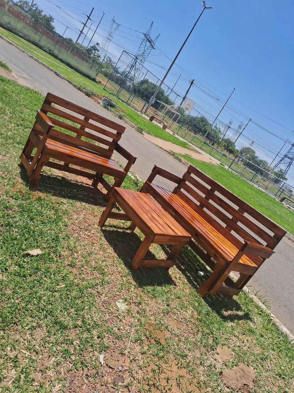 Lindo conjunto de bancos em pallet  - Foto 3