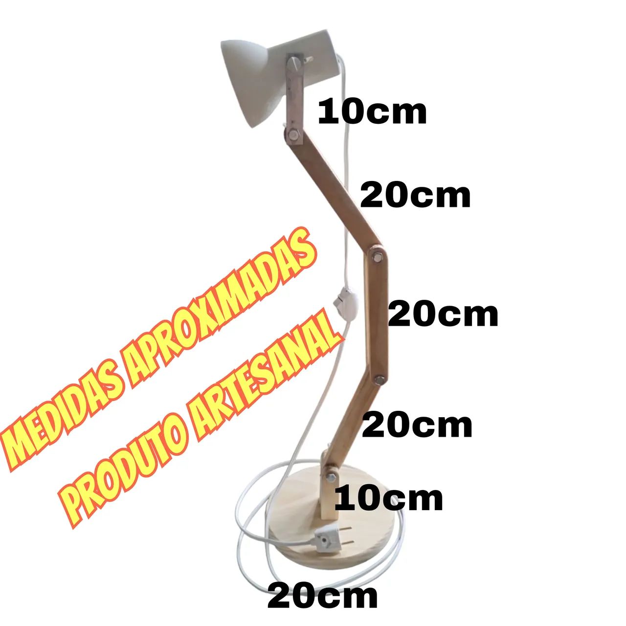 Luminárias Articuladas de Madeira - Foto 2