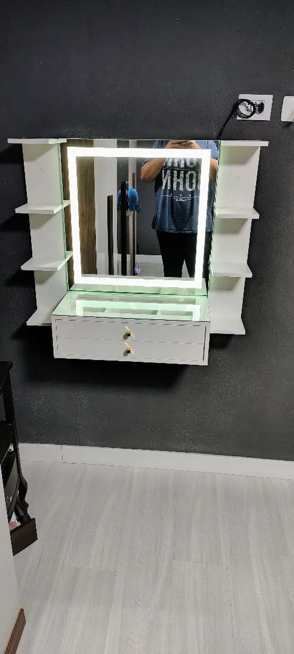 Penteadeira com espelho e iluminação embutida - Foto 3