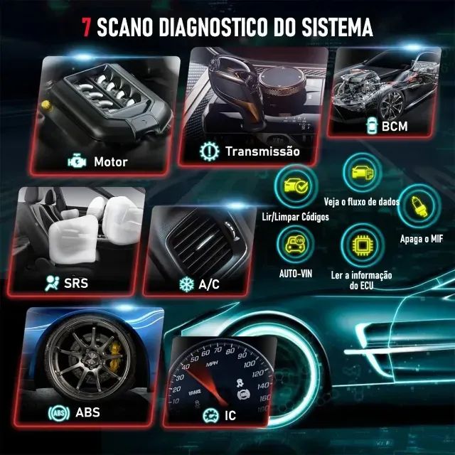 Thinkcar Thinkscan Plus S7 Automotivo Scanner OBD2 p/ AF ABS Óleo Ferramenta Profissional - Foto 4