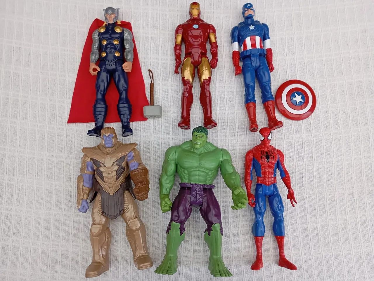 Coleção bonecos Marvel action figures - 6 peças