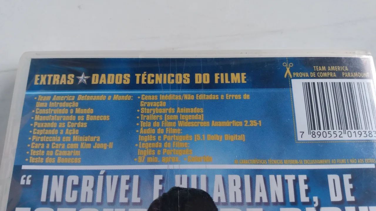 DVD original Team América ótimo estado.  - Foto 3