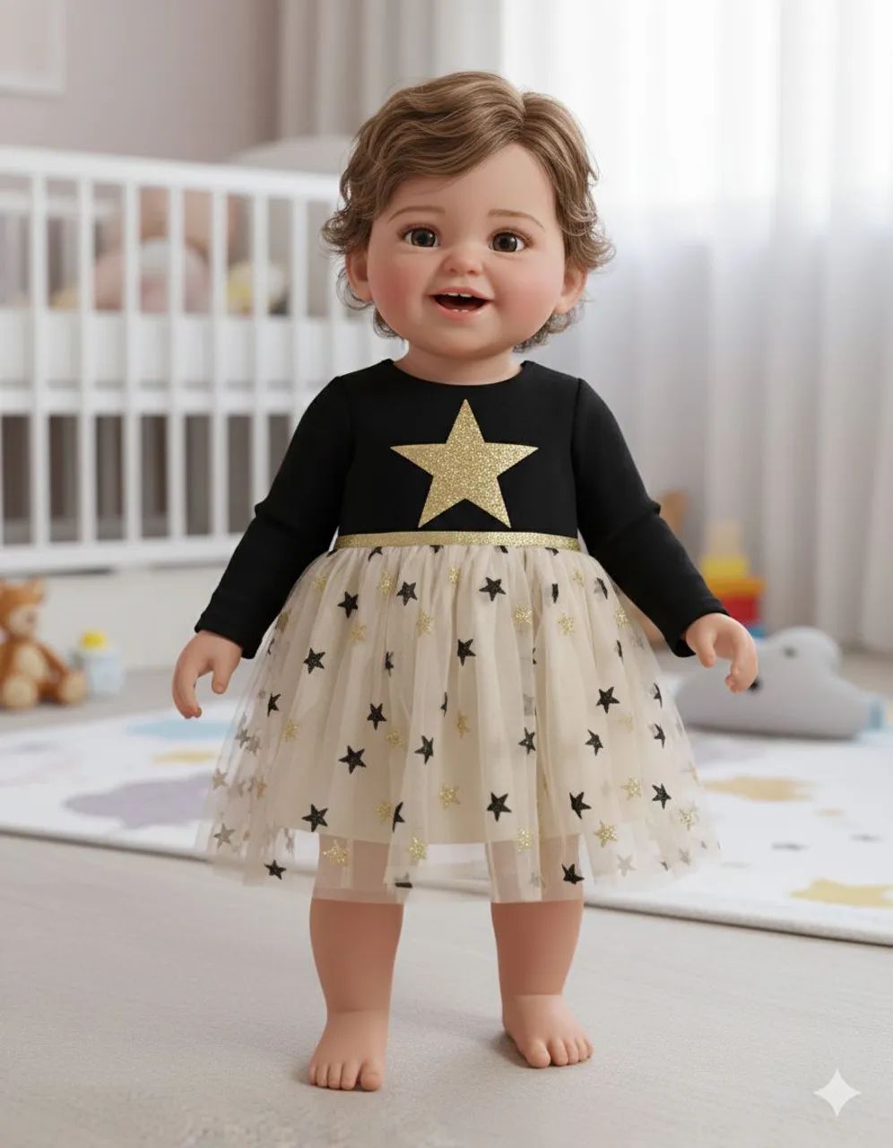 Vestido de tule para menina 18 meses usado