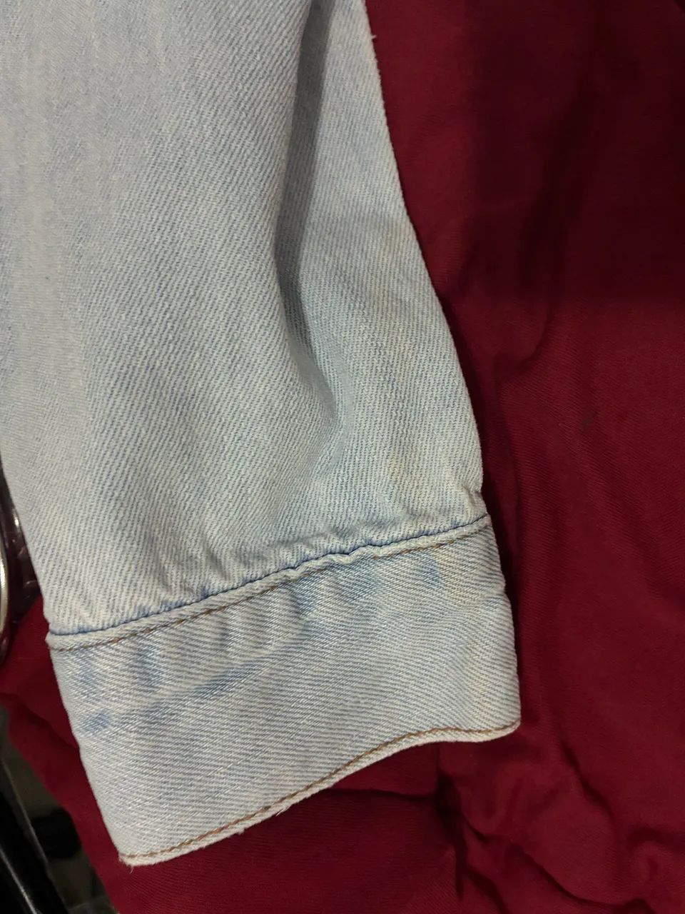 jaqueta jeans forever 21 azul claro - Foto 3
