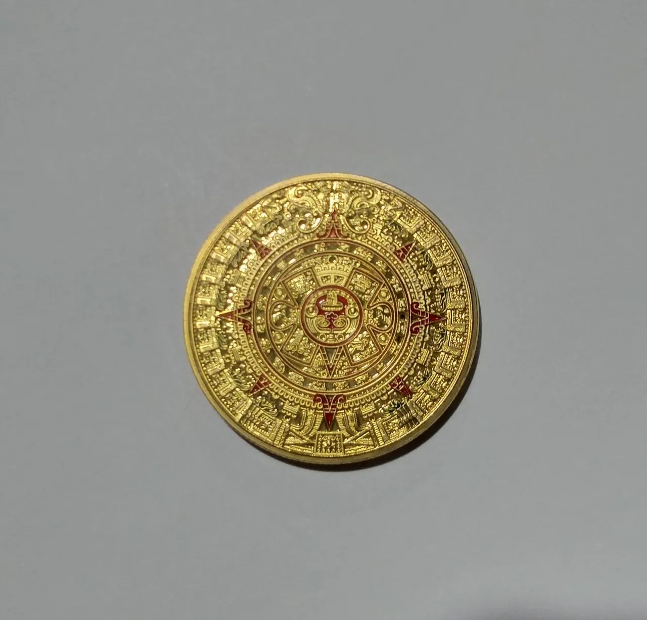 MEDALHA COMEMORATIVA DO CALENDÁRIO ASTECA. - Foto 3