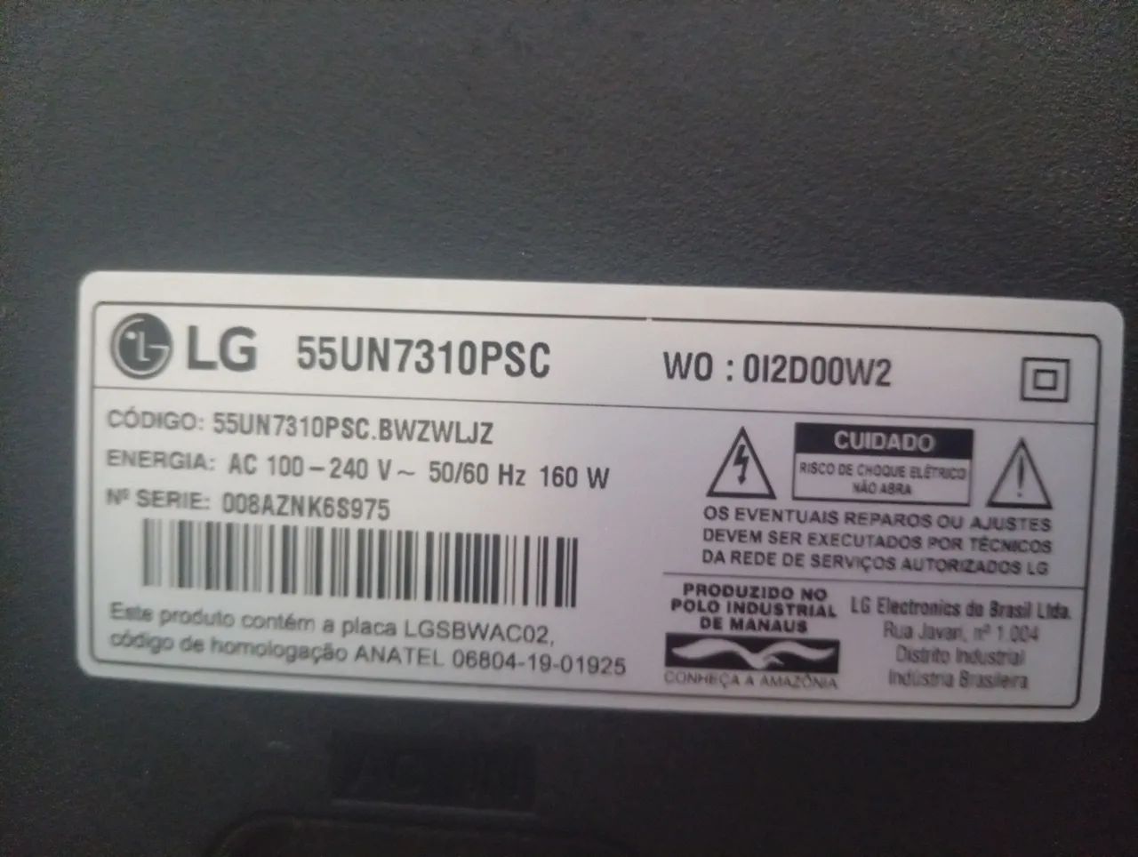 Tv LG de 55 polegadas para retirada de peças  - Foto 2