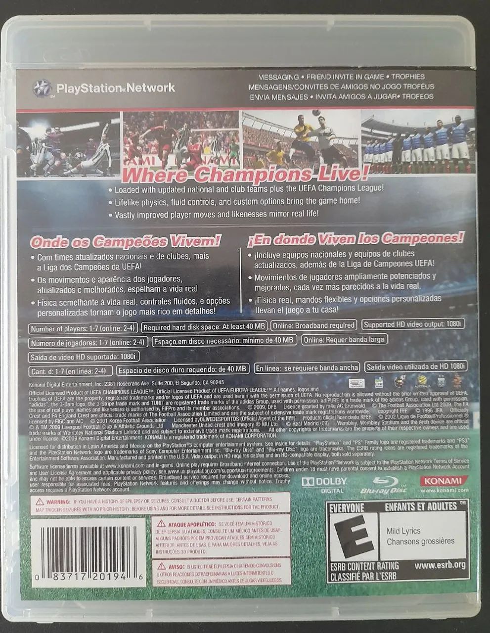 Blu-ray ps3 PES2010 Pro Evolution Soccer  - Foto 3
