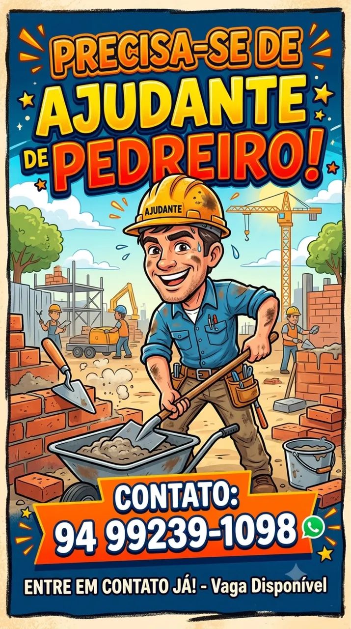 Preciso de ajudante de pedreiro