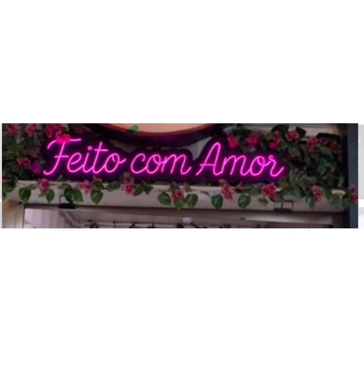 Placa led Feito com Amor