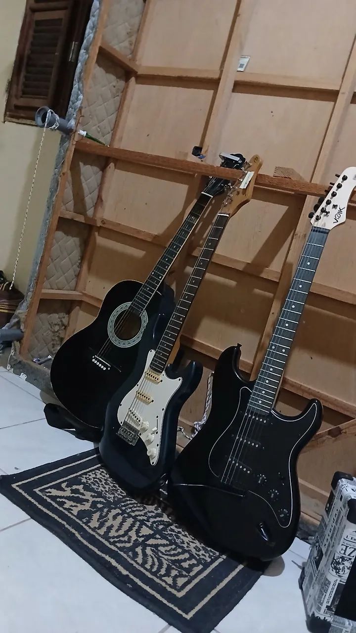 STRATOCASTER VOIK 100 BLACK NOIR GLOSS - Foto 5