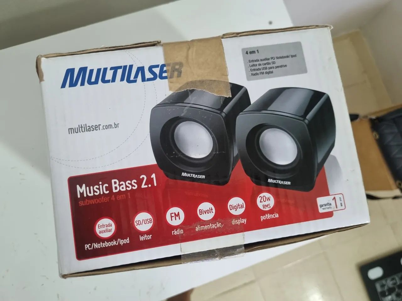 Caixa de som com subwoofer nova - Foto 3