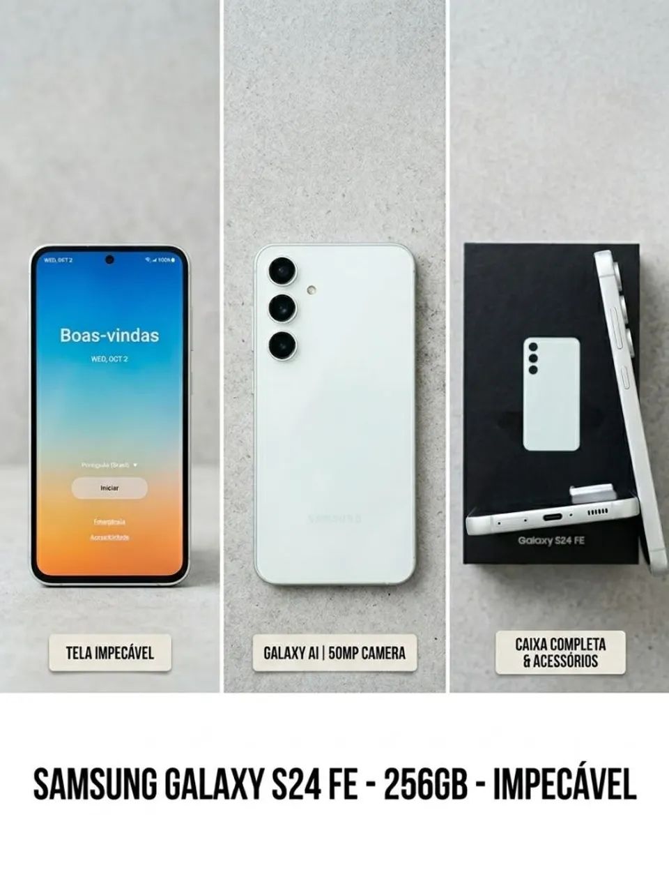 Samsung Galaxy S24 FE 256GB - Celulares e Smartphones - Jardim Samsung Galaxy S24 FE 256GB - Celulares e Smartphones - Jardim