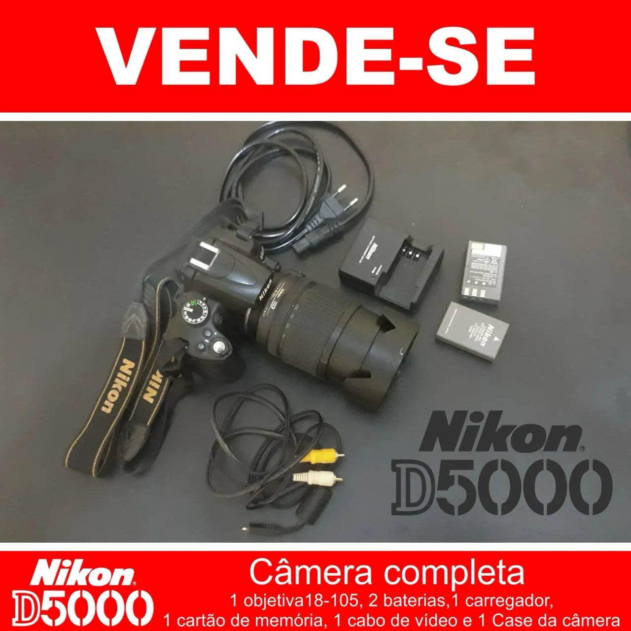 Vende-se Nikon D5000