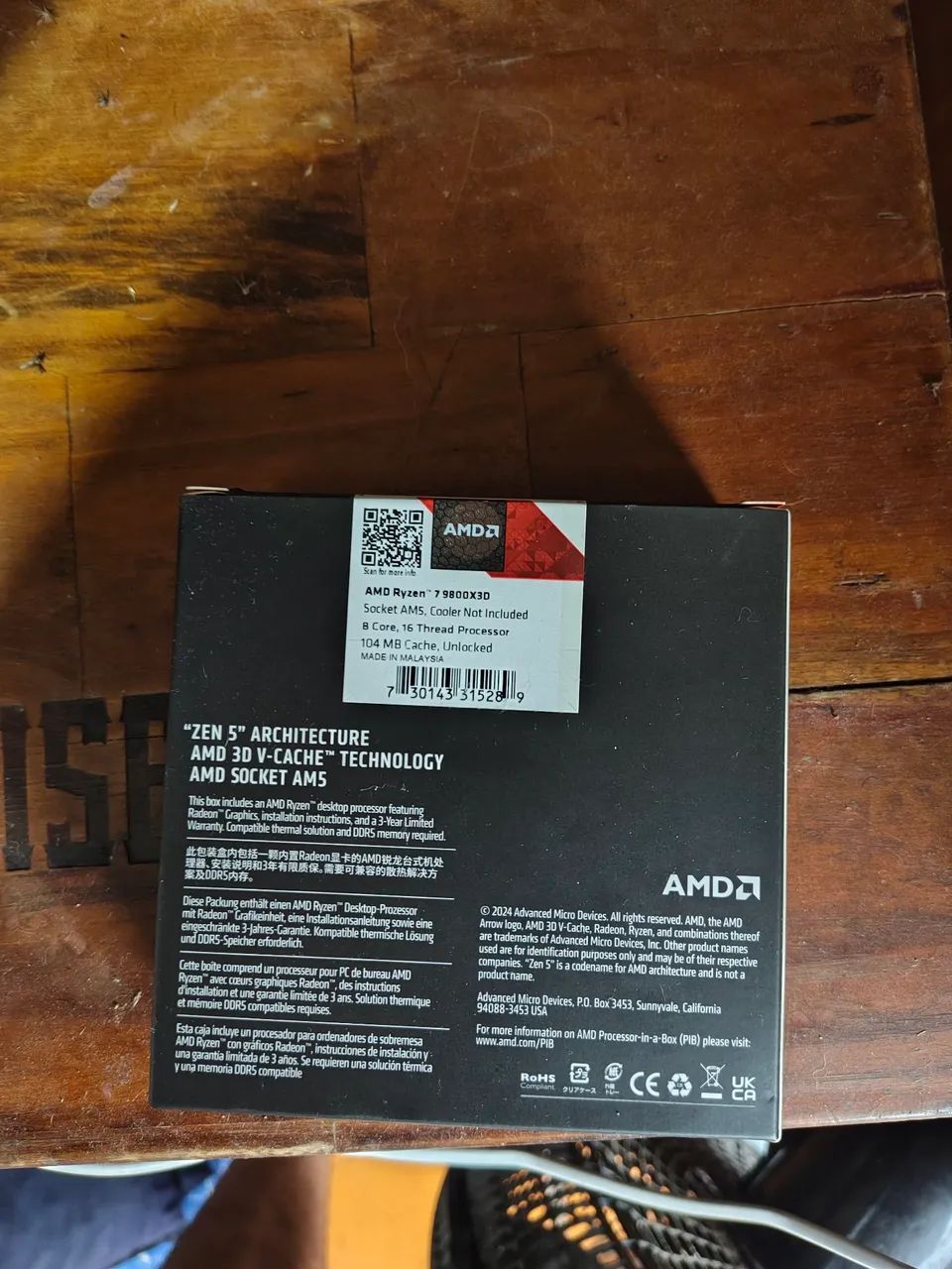 AMD RYZEN 7 9800X3D NOVO LACRADO - Processadores - Capão da Imbuia