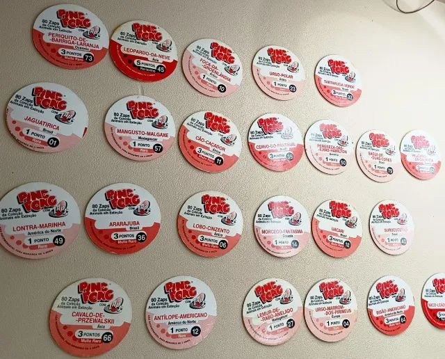 52 Tazos Ping Pong - Animais em Extinção ? - Foto 2