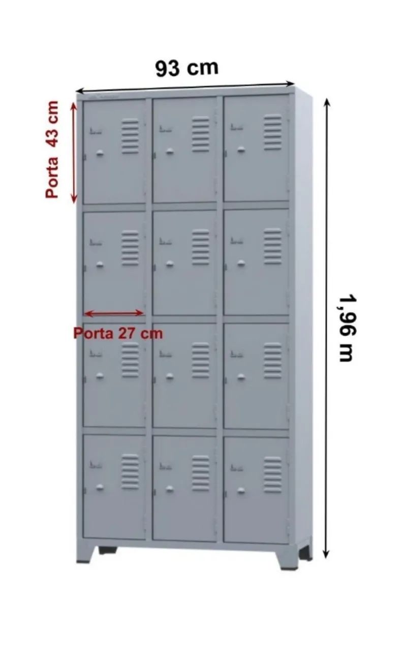 Roupeiro de Aço de 12 Portas DIVIDIMOS EM ATÉ 10X SEM JUROS - Foto 3