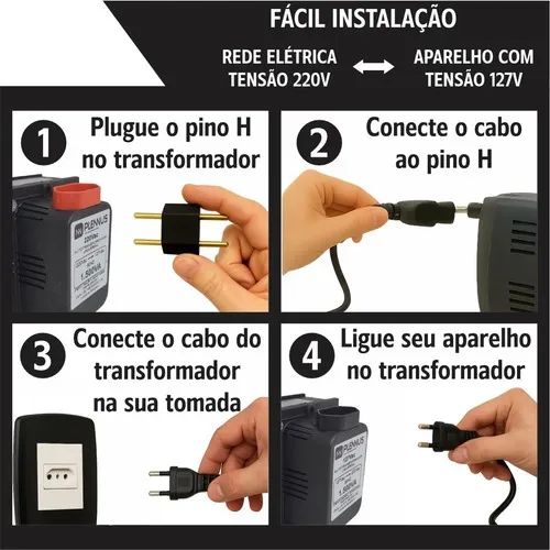 Transformador de voltagem220 para 100 e 110 para 220V - 3000 VA - Foto 5