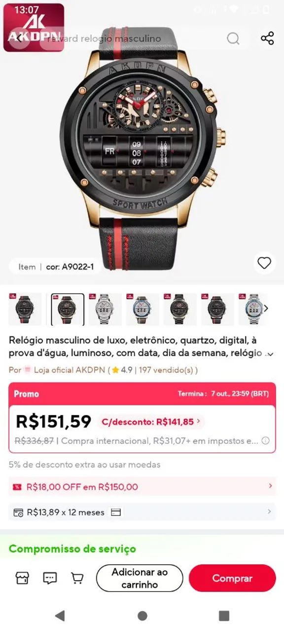 Relógio  sport watch akdpn - Foto 3