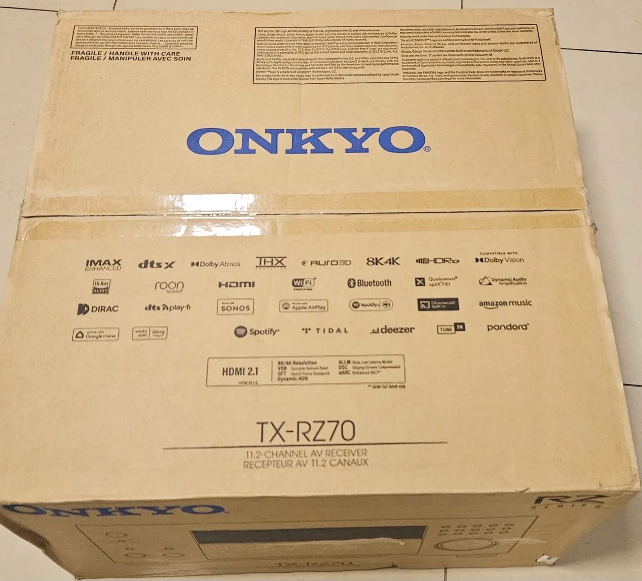 Onkyo TX-RZ70 11.2 ch 8k NOVO ñ Denon Marantz Pioneer Sony JBL