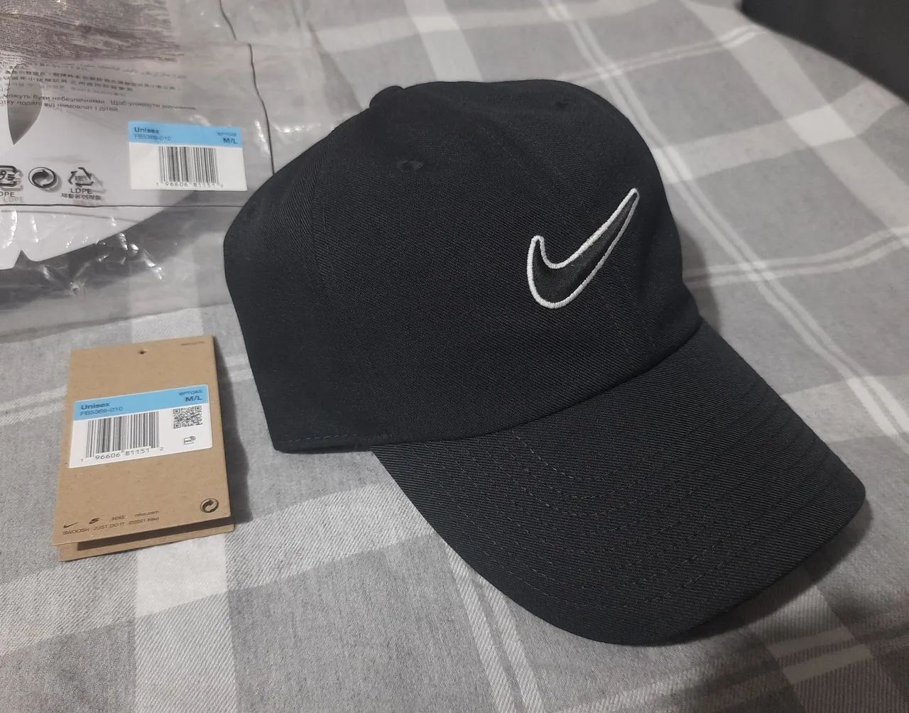 Boné Nike Club Swoosh Preto Original.