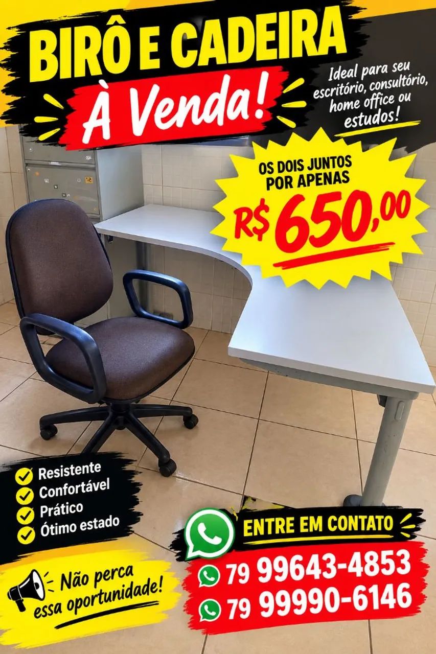 Mesa com cadeira Escritorial