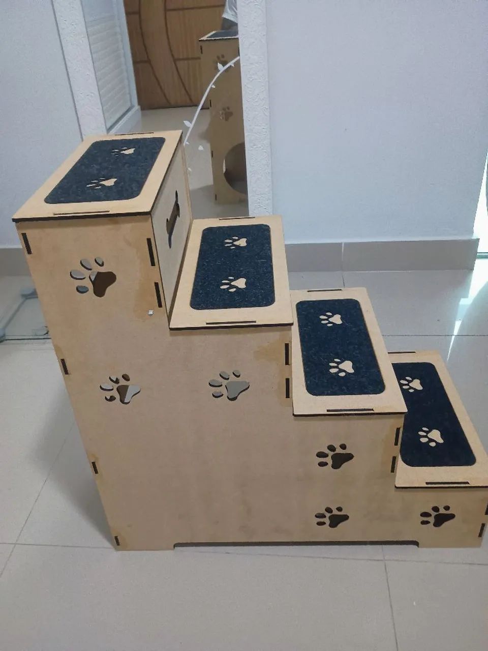 Escada pet para cama 4 degraus - Foto 2