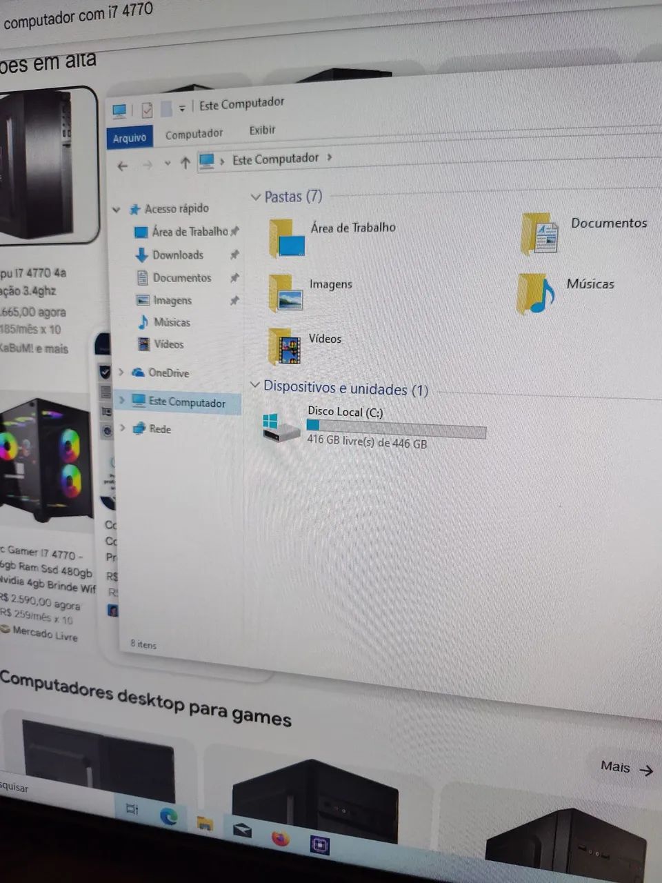 Computador com I7 4770 placa de vídeo integrada 16GB de ram  - Foto 2