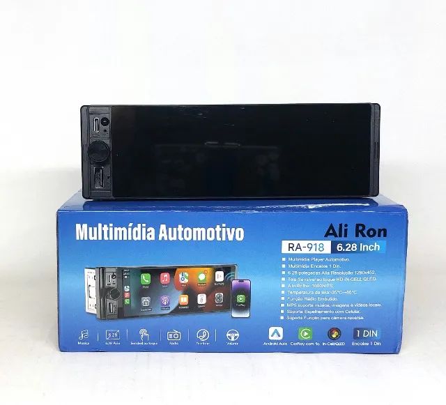Multimídia MP5 6,28 Polegadas CarPlay 1DIN Bluetooth - Foto 2