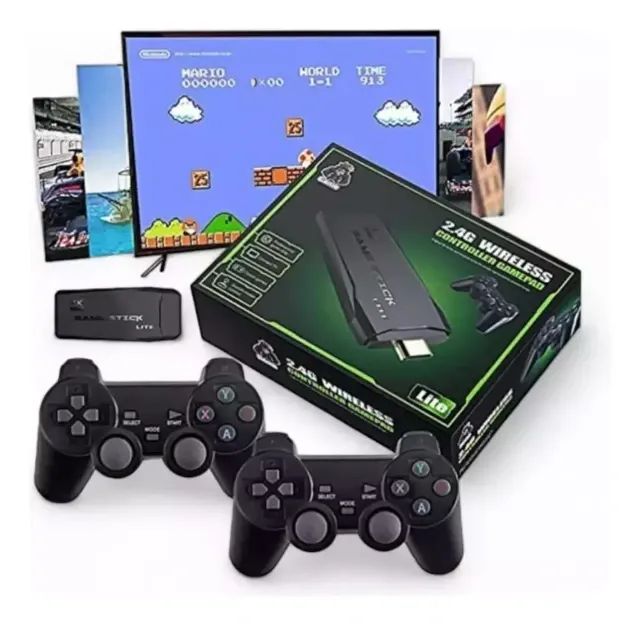 Game Stick Controller Gamepad 2.4G Jogos Clássicos