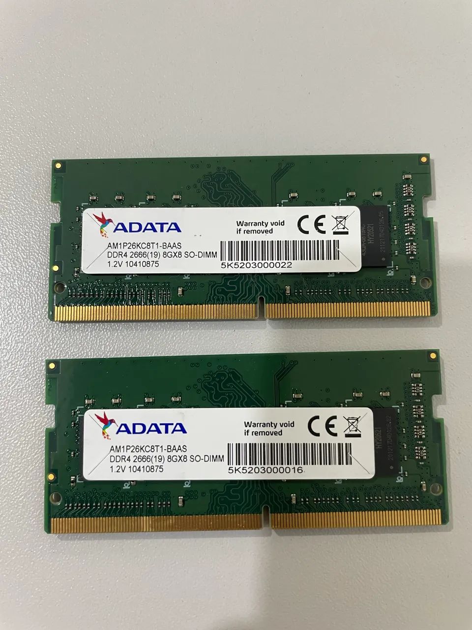 Memória RAM DDR 4 16GB para Notebook. ( 2x de 8GB)