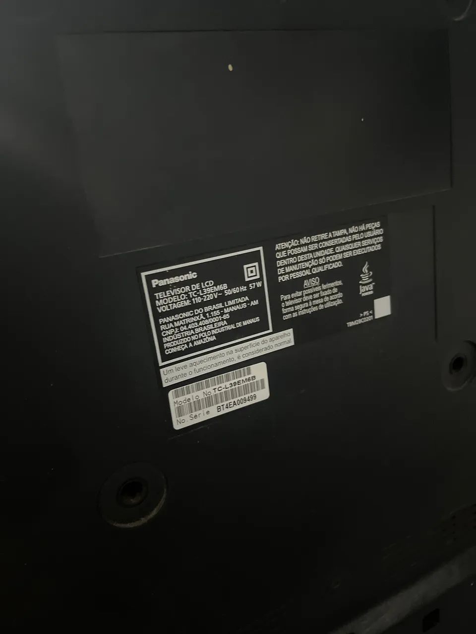 Tv Panasonic 39Polegadas, 50/60hz - Foto 2