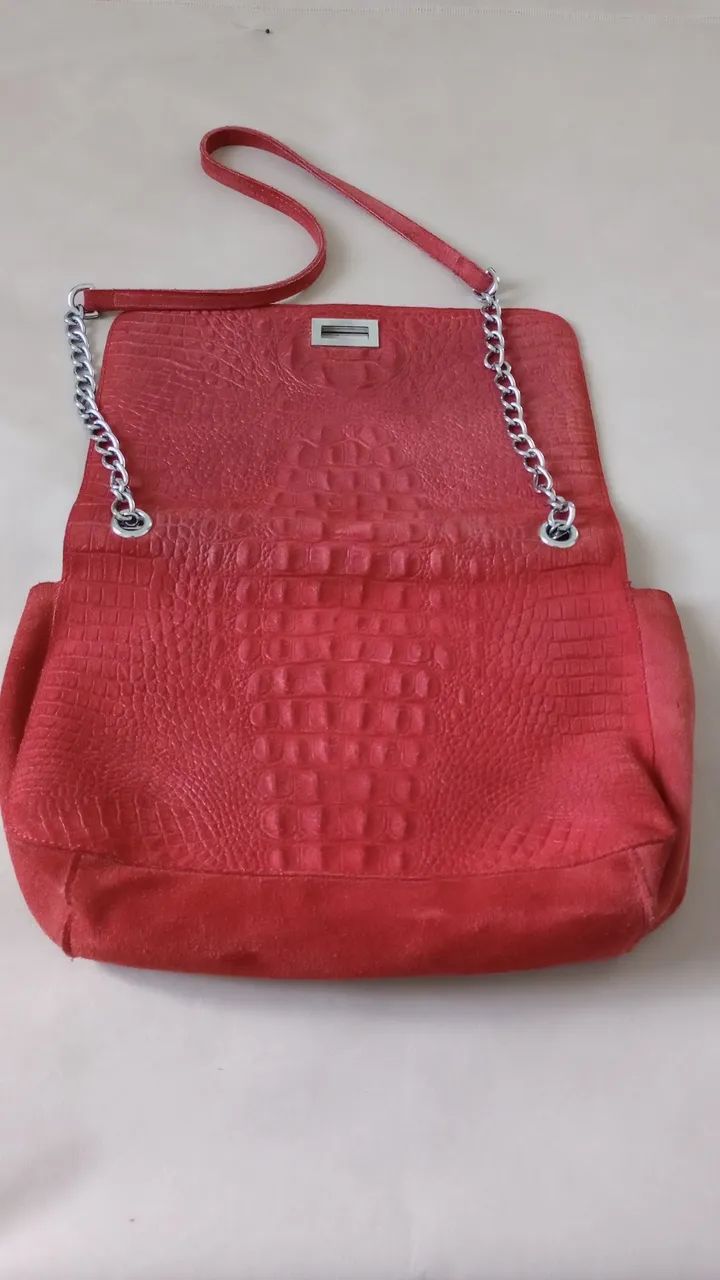 Bolsa couro jacaré  - Foto 3