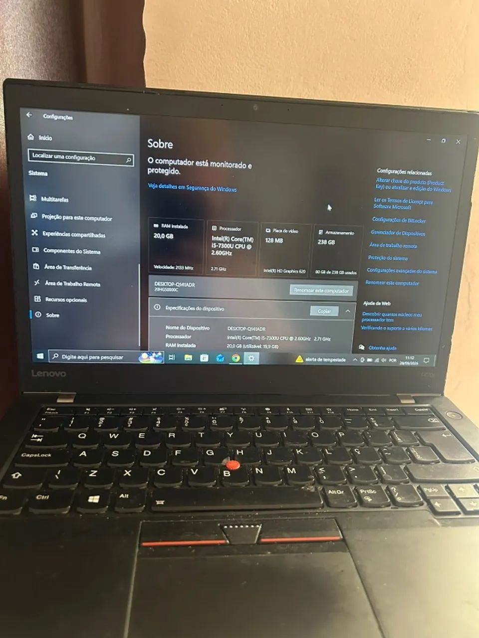 Notebook Lenovo Thinkpad T470s  - Foto 4