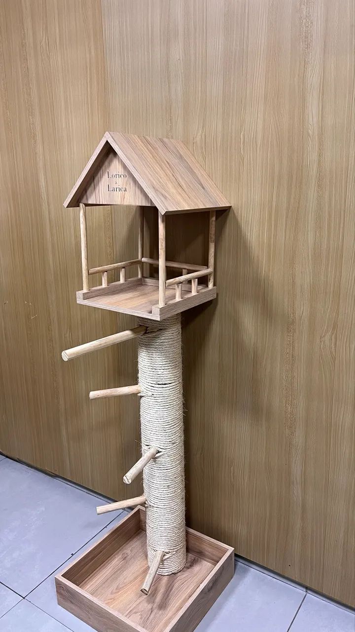 Acessório para pets. Casinha/poleiro para pássaros  - Foto 4