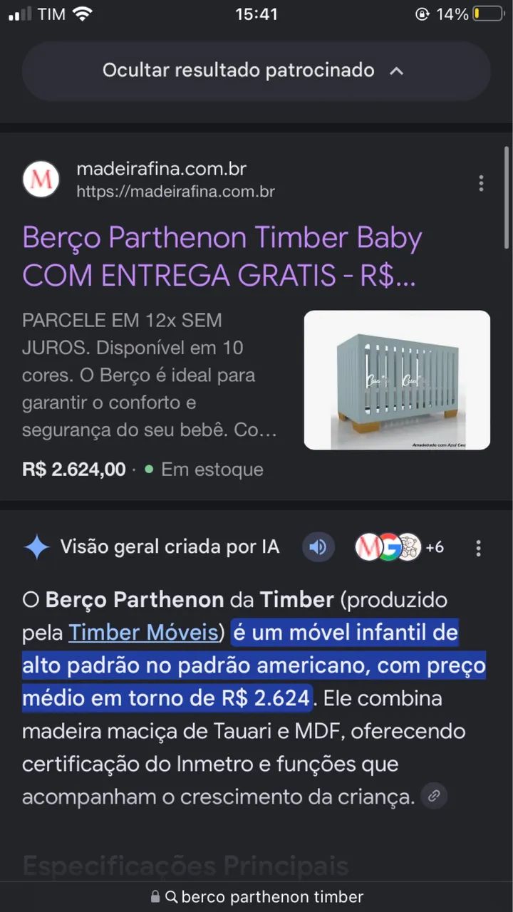 BERÇO DE MADEIRA AZUL TIMBER - Foto 4
