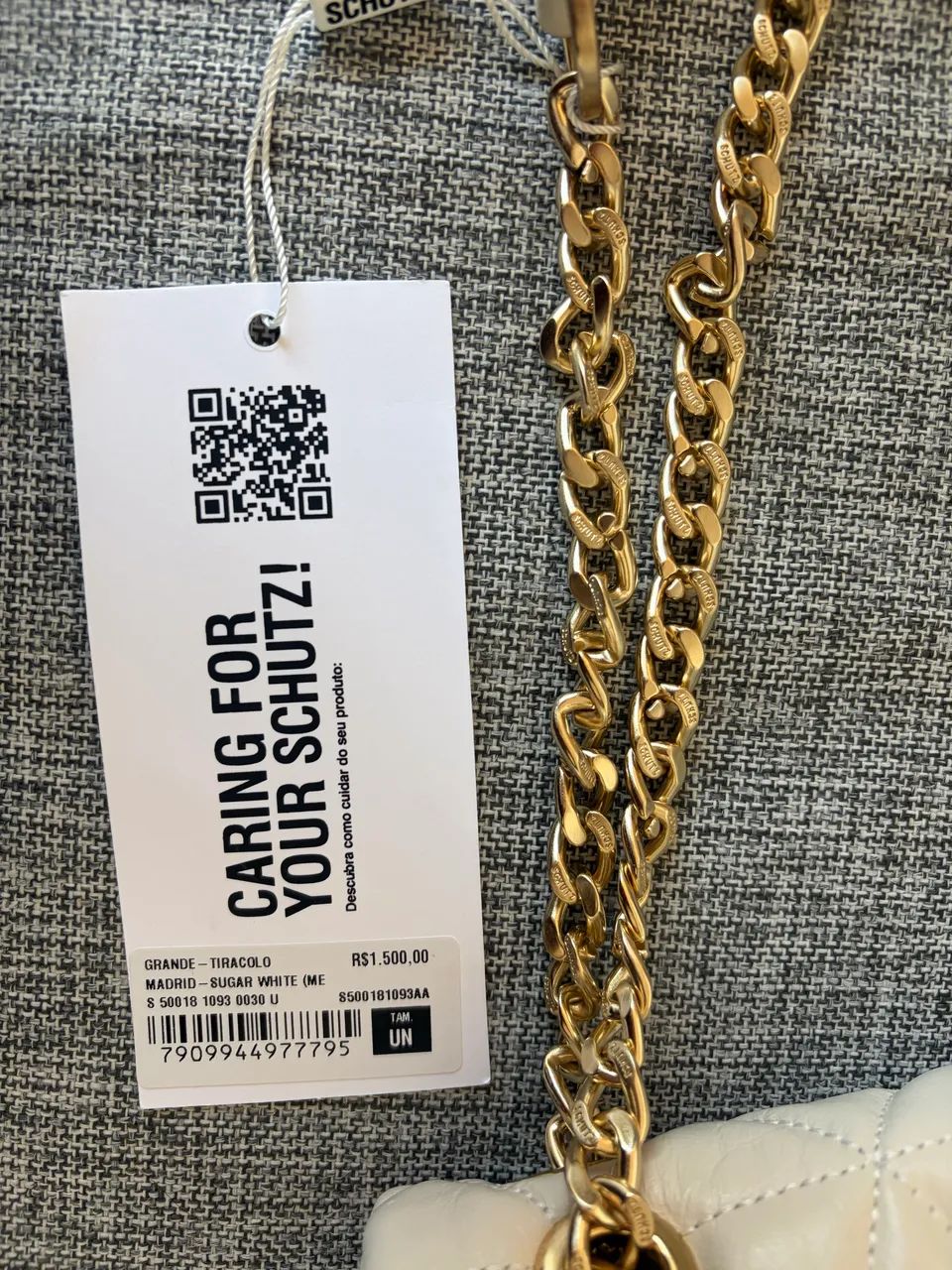 Bolsa Schutz NOVA Couro Legítimo 944 off white  - Foto 4