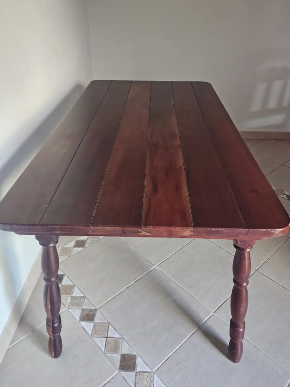 Mesa Madeira Imbuia Maciça Retangular 6 lugares 1,60 cm