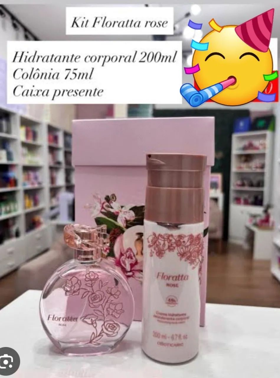 Kit Floratta Rose.  Lacrado.  Caixa presenteável.