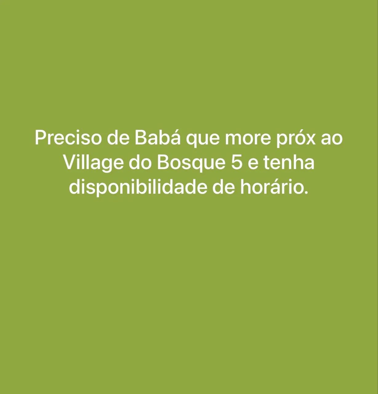 Preciso de Babá
