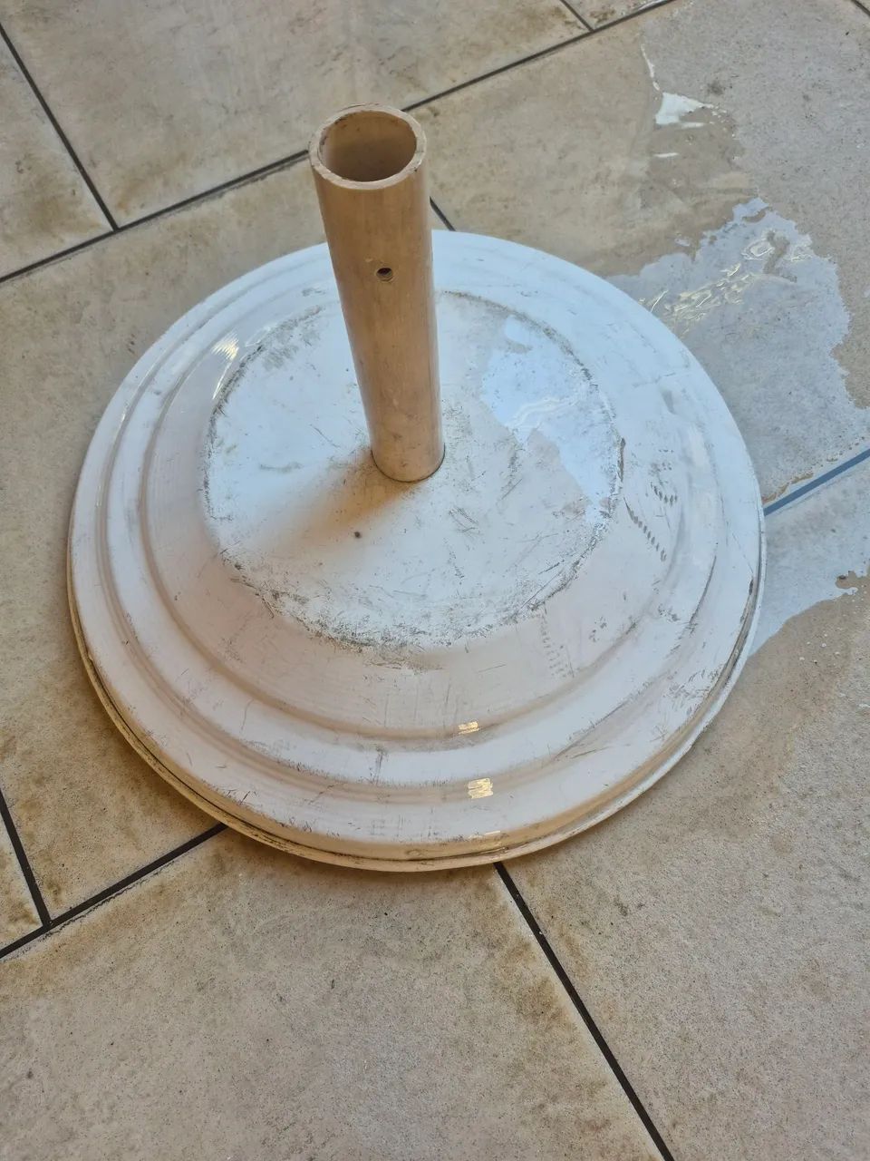Base para guarda sol de ferro com concreto 