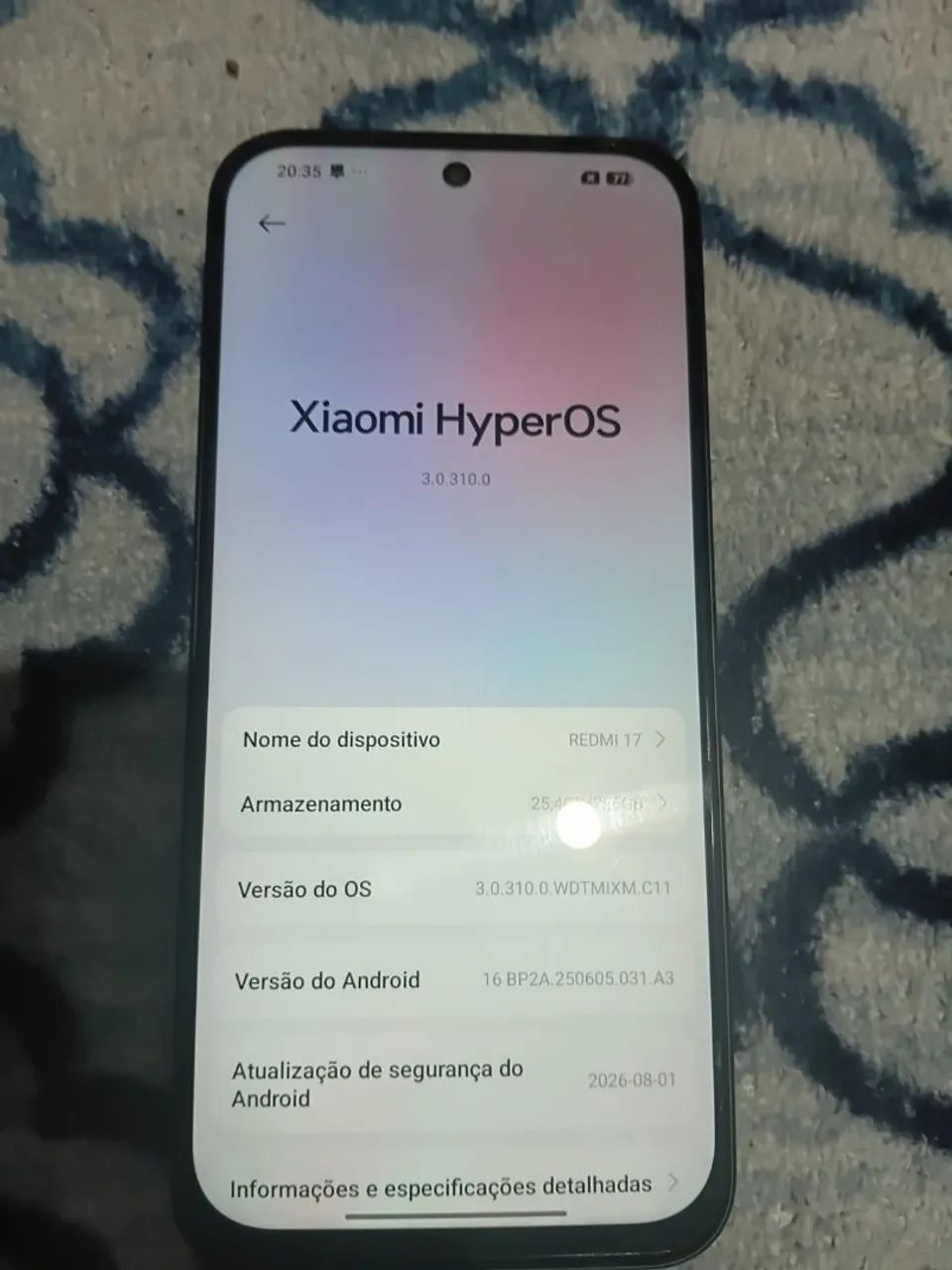 Xiaomi 17 zerado 256gb
