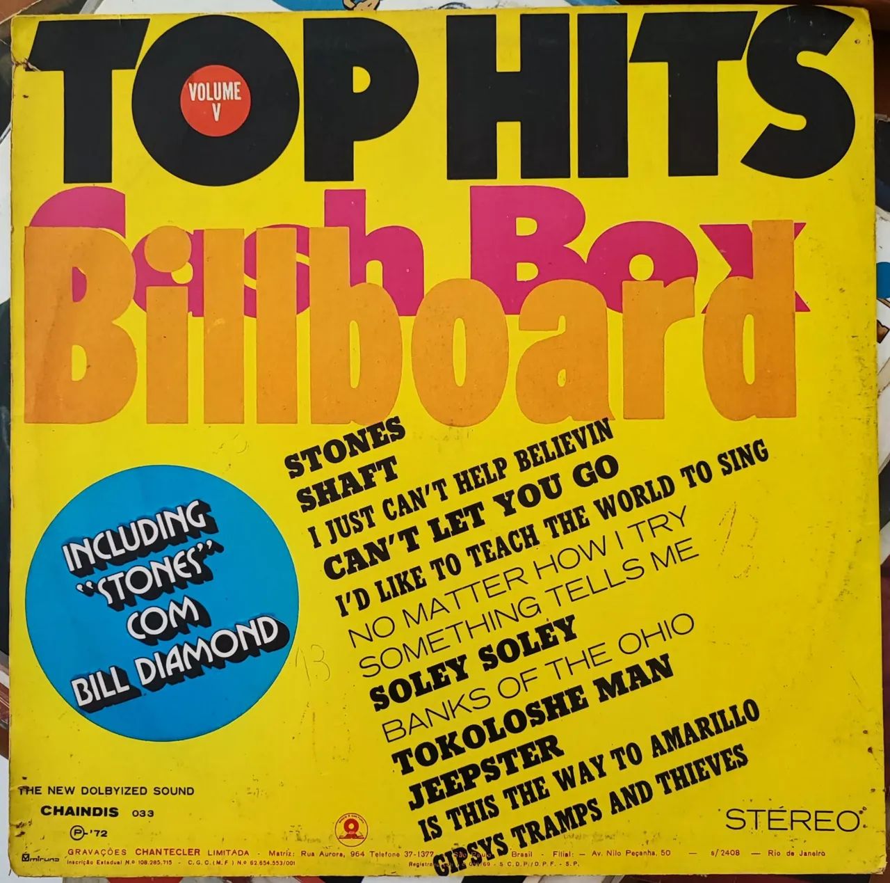 Lp Top Hits Billboard Disco Vinil