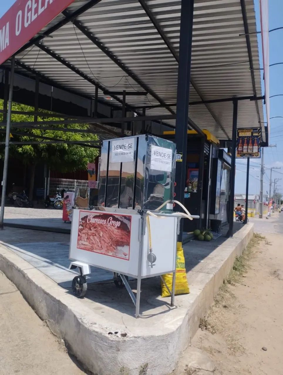 Carrinho de churrasco grego 