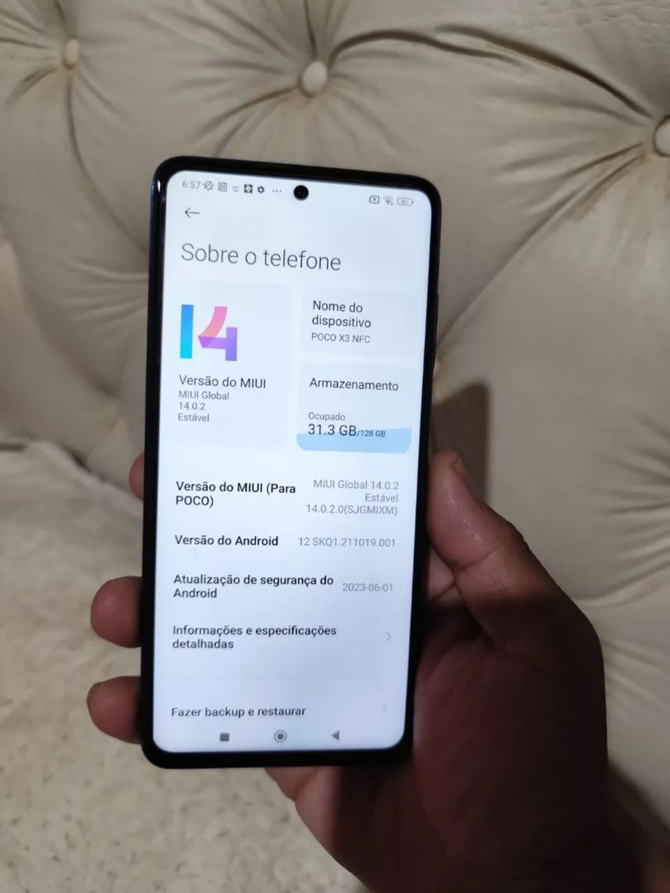 Poco X3 128 gigas 6+2 de ram tem NFC - Foto 5