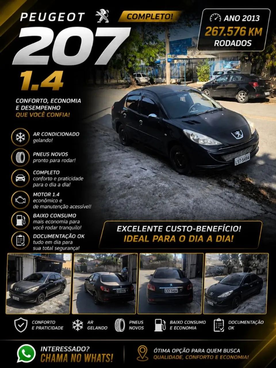 Peugeot 207 SEDAN PASSION XR 1.4 FLEX 8V 4P 2013