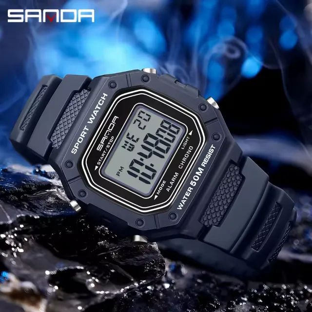 Relógio Digital Masculino Sanda 2156, À Prova D'água. - Foto 2