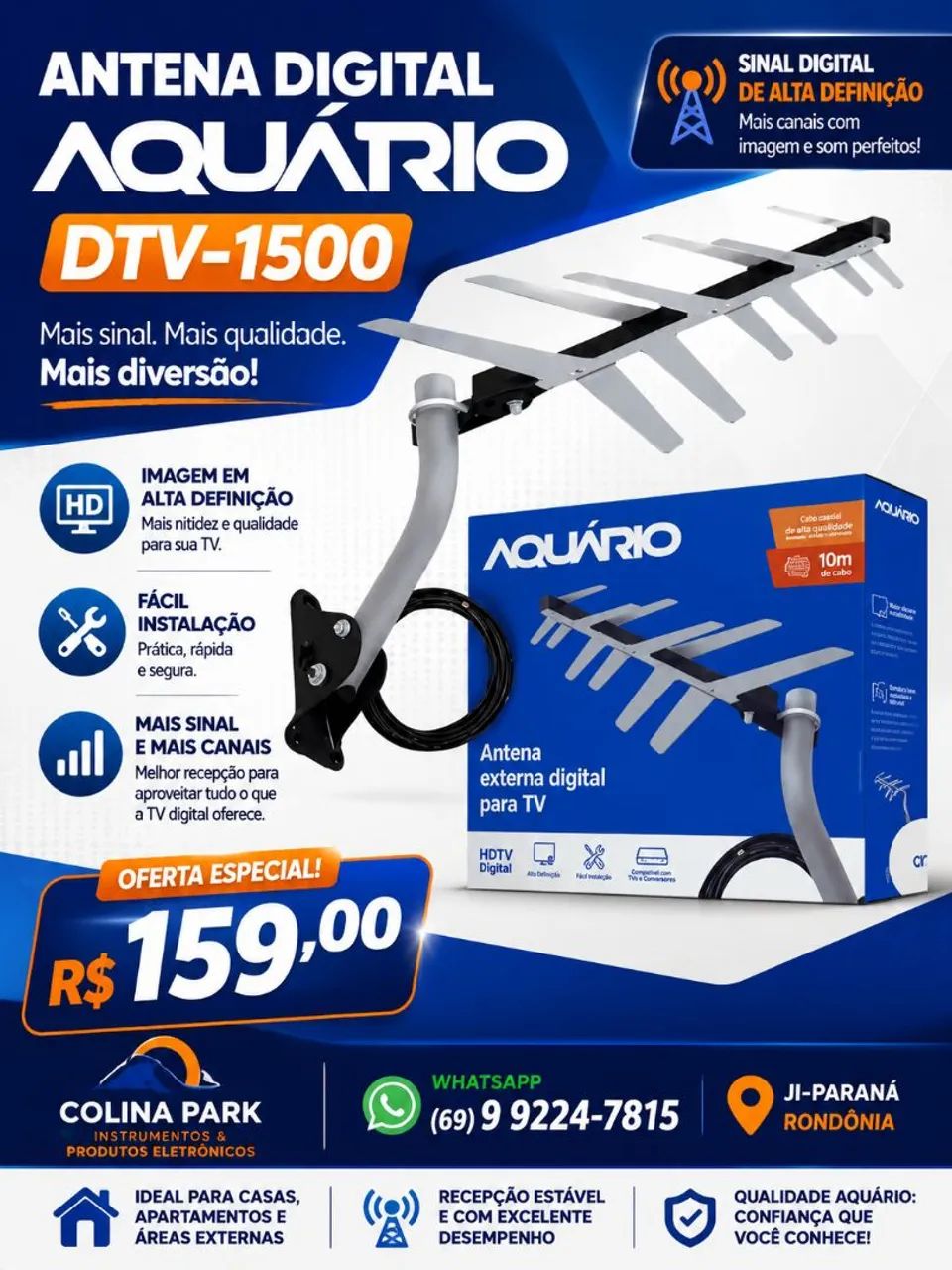 Antena Digital Aquário 