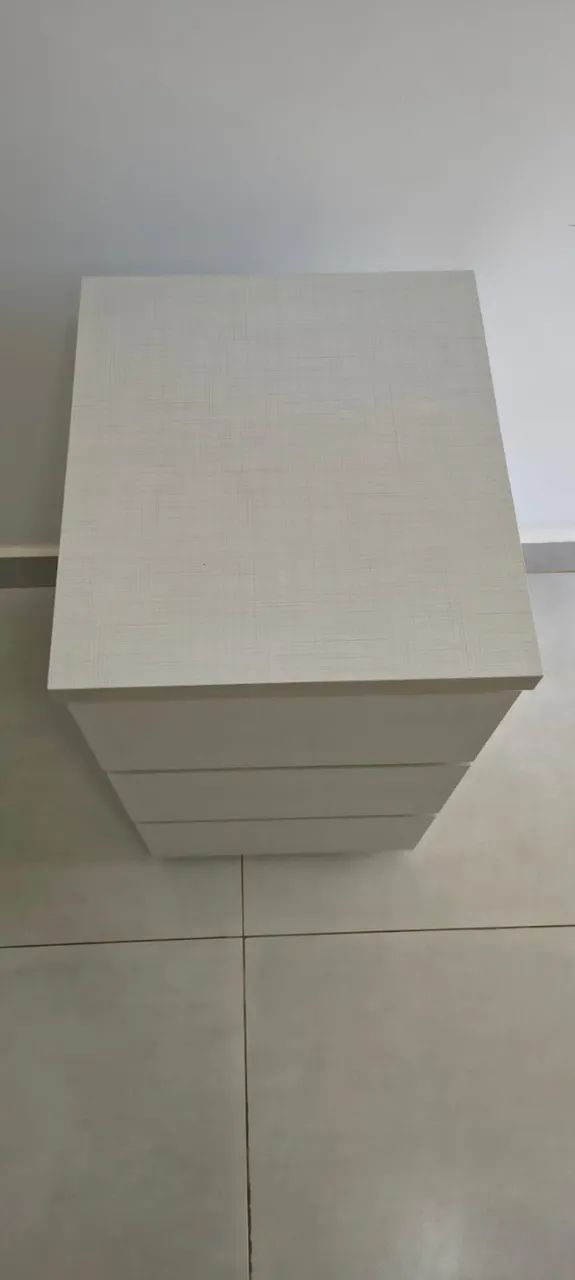 Dois Criados-Mudos MDF Branco Ártico - Foto 4